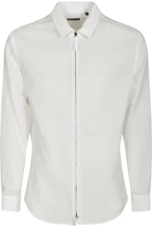 Giorgio Armani Skjorte, Herre, Hvid, L, Elegant Skjorter Kollektion