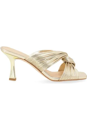 Michael Kors Sko, Dame, Gul, 39 EU, Pale Gold Sandal Alessia Model