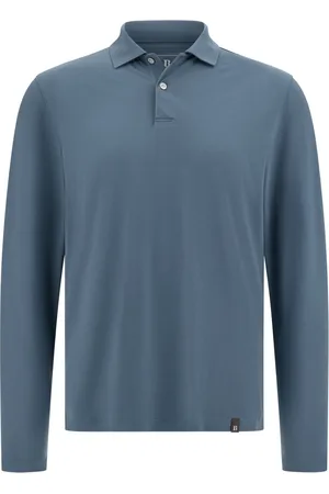 Boggi Milano Top, Herre, Blå, S, Bomuld, High-Performance Piqué Polo Shirt