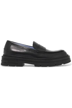 VERSACE Sko, Herre, Sort, 40 EU, Læder, Præget Logo Læder Loafers