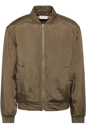 Saint Laurent Jakke, Herre, Grøn, XL, Uld, Twill Teddy Bomberjakke