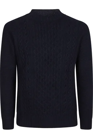 DRUMOHR Strik, Herre, Blå, M, Uld, Hyggelig Strik Turtle Neck Sweater