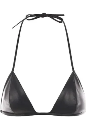 Rick Owens Badetøj, Dame, Sort, XS, Læder, Læder Bralette Top