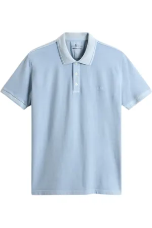 Woolrich Top, Herre, Blå, L, Bomuld, Lysblå Polo Skjorte Stretch Bomuld