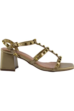 Bibi Lou Sko, Dame, Gul, 36 EU, Uld, Guld Stud Lædersandal