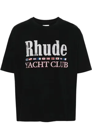 Rhude Top, Herre, Sort, S, Bomuld, Flag Cotton T-shirt
