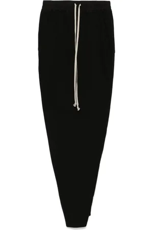Rick Owens Nederdel, Dame, Sort, M, Bomuld, Sort bomuldskjole med snøre i taljen