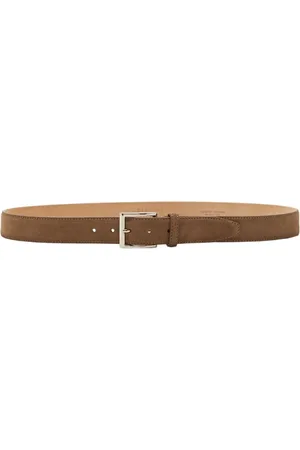 Silvano Biagini Tilbehør, Herre, Brun, 90 CM, Suede, Suede Bælte Innsbruck Messing Spænde