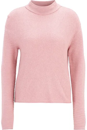 Betty Barclay Strik, Dame, Lyserød, M, Ribstrikket Sweater