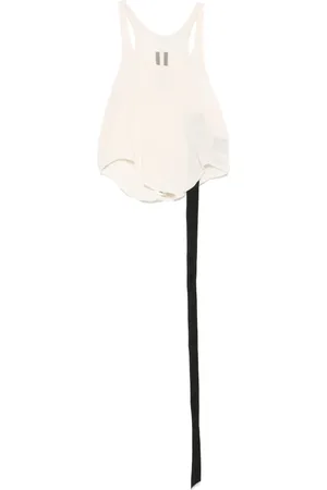 Rick Owens Top, Dame, Hvid, S, Bomuld, Hvide skjorter med rå kant