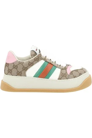 Gucci Sko, Dame, Flerfarvet, 40 EU, Uld, Canvas Sneakers med Plateau Sål