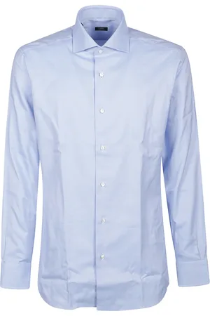 BARBA Skjorte, Herre, Blå, 3XL, Bomuld, Klassisk Langærmet Skjorte