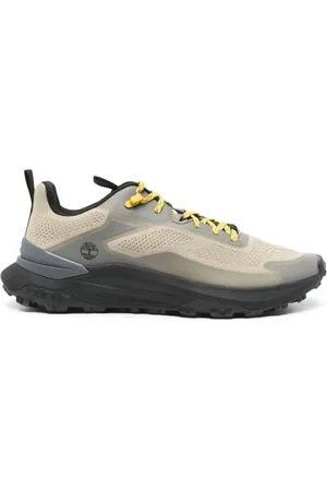 Timberland Sko, Herre, Flerfarvet, 43 1/2 EU, Brun Sneakers med Grønne Detaljer