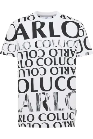 Carlo Colucci Top, Herre, Hvid, XL, Bomuld, Black Friday T-Shirt - Minimalistisk Design