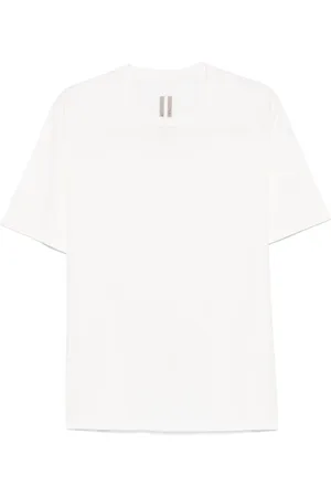 Rick Owens Top, Herre, Hvid, L, Bomuld, Crew Neck Kortærmet T-shirt