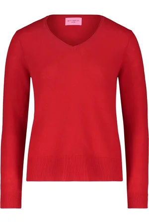 Betty Barclay Strik, Dame, Rød, 2XL, Finstrikket sweater med rund hals