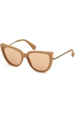 Max Mara Tilbehør, unisex, Brun, ONE SIZE, Uld, Elegante solbriller til stilfuldt look