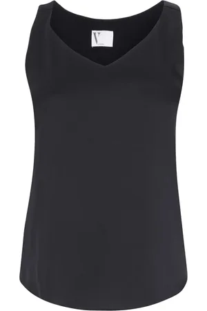 Vera Mont Top, Dame, Sort, M, Satin, Satin V-Neck Bluse Chic Trendy