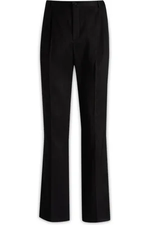 Saint Laurent Bukser, Herre, Sort, XL, Mid-Waisted Straight Leg Pants