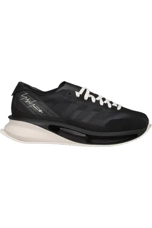 Y-3 Sko, Herre, Sort, 41 1/2 EU, Læder, Mesh Sneakers med læderindsatser