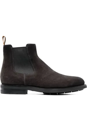 santoni Sko, Herre, Brun, 42 1/2 EU, Suede, Cedar Suede Ankelstøvler