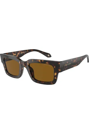 Giorgio Armani Tilbehør, Herre, Brun, 52 MM, Uld, Stilfulde solbriller Ar8184U