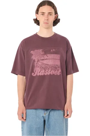 Rassvet Strik, Herre, Lilla, M, Bomuld, Miami Logo T-shirt Strik