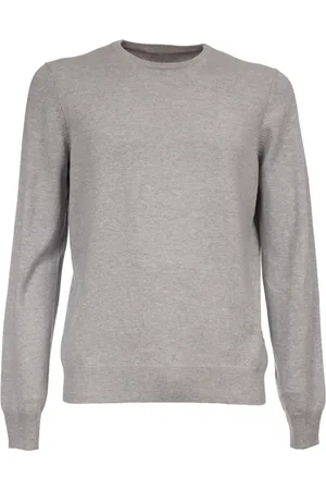 Gran Sasso Strik, Herre, Grå, M, Uld, Slim Fit Uld Cashmere Sweater
