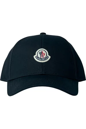 Moncler Tilbehør, Herre, Sort, ONE SIZE, Bomuld, Bomuld Twill Logo Baseball Kasket