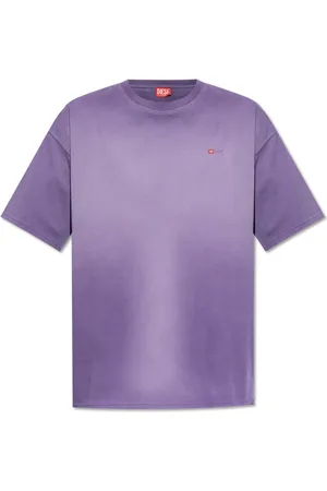 Diesel Top, Herre, Lilla, S, Bomuld, T-shirt med logo T-Boxt-R27