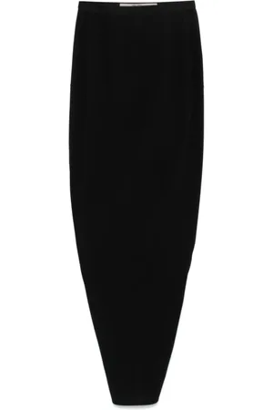 Rick Owens Nederdel, Dame, Sort, S, Nederdel med elastisk linning og slids