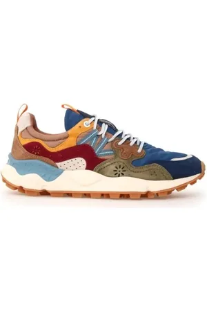 Flower Mountain Sko, Herre, Flerfarvet, 40 EU, Bomuld, Blå Lave Sneakers Kork Indersål