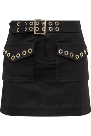 THE SEAFARER Nederdel, Dame, Sort, XS, Bomuld, Golden Detail Mini Skirt