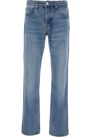 Ami Jeans, Herre, Blå, W32, Denim, Blå Denim Jeans med Logo Patch