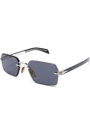 DB EYEWEAR BY DAVID BECKHAM Tilbehør, Herre, Grå, 56 MM, Uld, Grå solbriller, alsidige og stilfulde