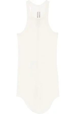 Rick Owens Top, Dame, Hvid, S, Rayon, Scoop Neck Ærmeløs Top