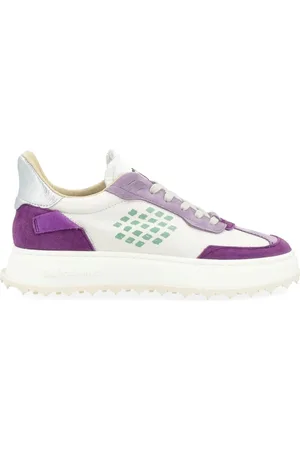 BE POSITIVE Sko, Dame, Lilla, 37 EU, Læder, Hvid og Lilla Læder Sneaker Cuprace Wing