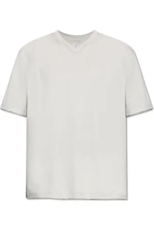 ELEVENTY Top, Herre, Grå, M, Bomuld, V-udskæring T-shirt