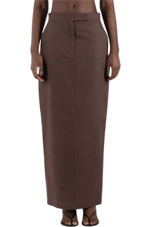 Max Mara Nederdel, Dame, Brun, XS, Bomuld, Brun Bomuld Nederdel