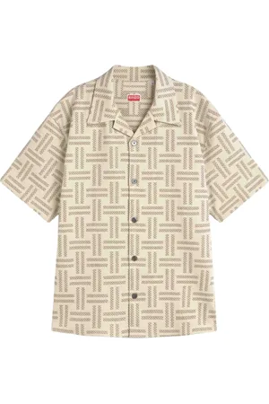 Kenzo Skjorte, Herre, , L, Bomuld, Tropisk Weave Hawaiianskjorte