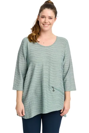 Pont Neuf Bluser & Skjorter, Dame, Grøn, XS, Uld, Tabia Bluse med Asymmetrisk Detalje