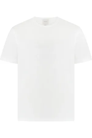 Calvin Klein Top, Herre, Hvid, L, Bomuld, Broderet Bomuld Crew-Neck T-shirt