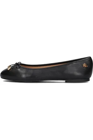 Ralph Lauren Sko, Dame, Sort, 36 1/2 EU, Læder, Ballerina Jayna Flats