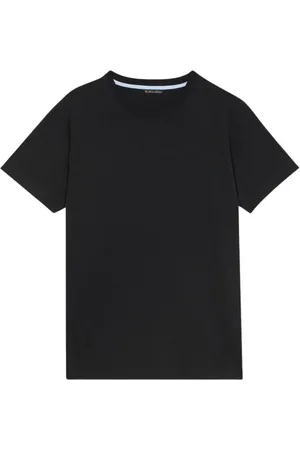 Brooks Brothers Top, Herre, Sort, L, Bomuld, Sort bomulds T-shirt med rund hals