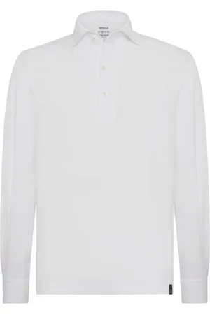 Boggi Milano Top, Herre, Hvid, M, Bomuld, Japansk Jersey Polo Shirt