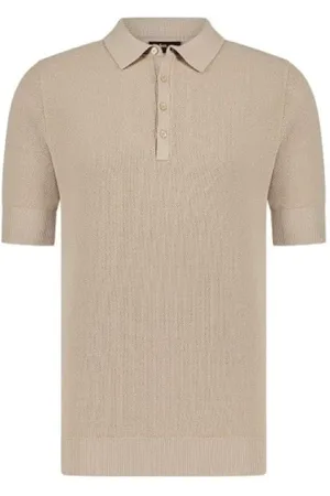 Aeden Top, Herre, , XL, Strikket Polo Sommer Sand