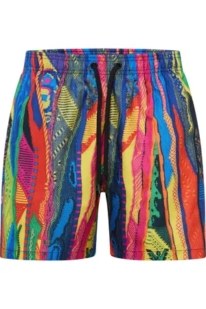 Carlo Colucci Badetøj, Herre, Flerfarvet, 3XL, Uld, Strikprint svømmeshorts stilfuldt design