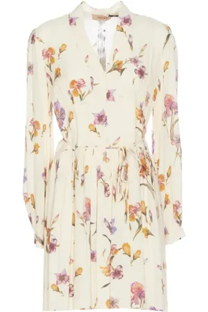 Twin-Set Kjole, Dame, , XS, Blomstret skjortekjole