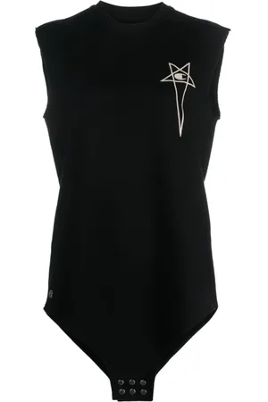 Rick Owens Top, Dame, Sort, M, Bomuld, Sort Logo Tanktop