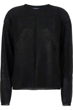 Rick Owens Strik, Dame, Sort, L, Uld, Crewneck Pullover